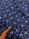 Premium Chikankari Embroidery On Pure Cotton Denim FABRIC (Big WIDTH!!)