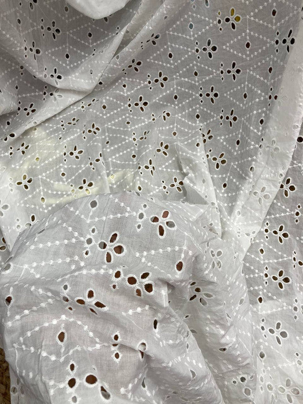 Cut Piece SALE- Premium Designer HAKUBA CHIKANKARI FABRICS IN SALE - Cut SIZE (1.30) METER
