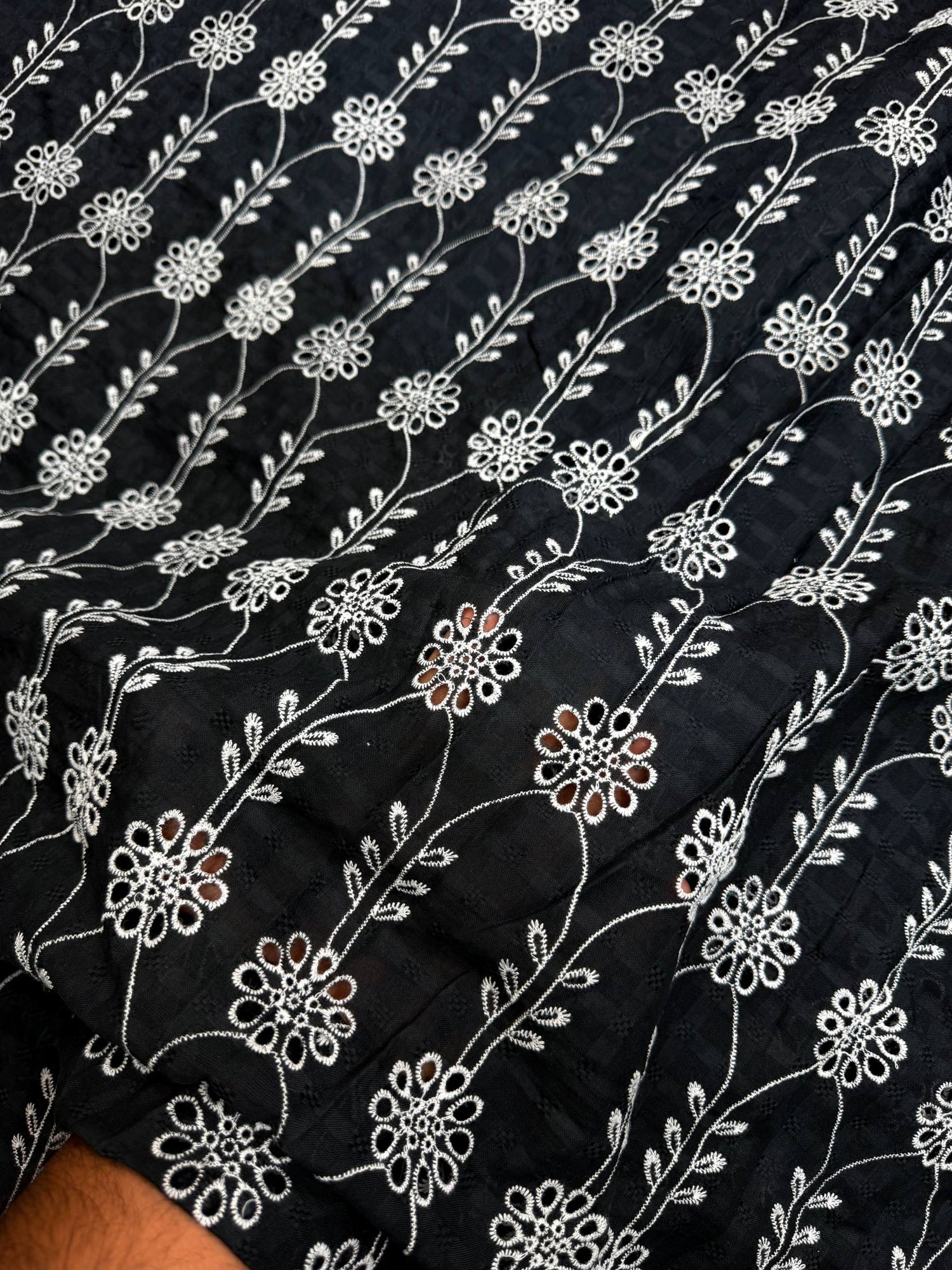 Most Premium Pure Cotton Hakuba Chikankari Fabric (Big WIDTH!!)