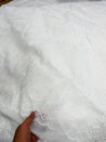 Most Premium Pure Cotton Hakuba Chikankari Fabric (Big WIDTH!!) (Dyeable Also)