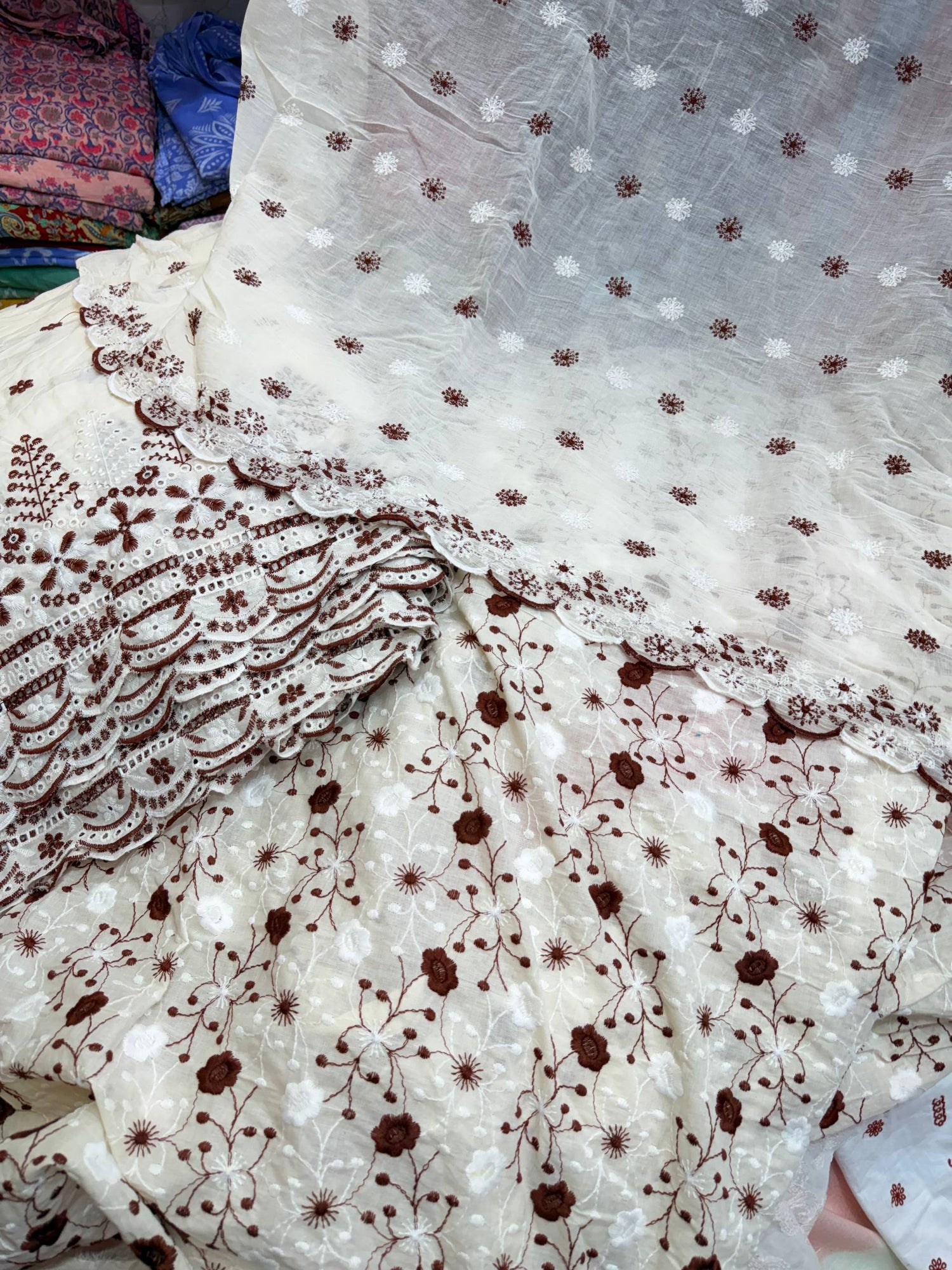 Pure Cotton Embroidery Suit WITH Dupatta & Bottom