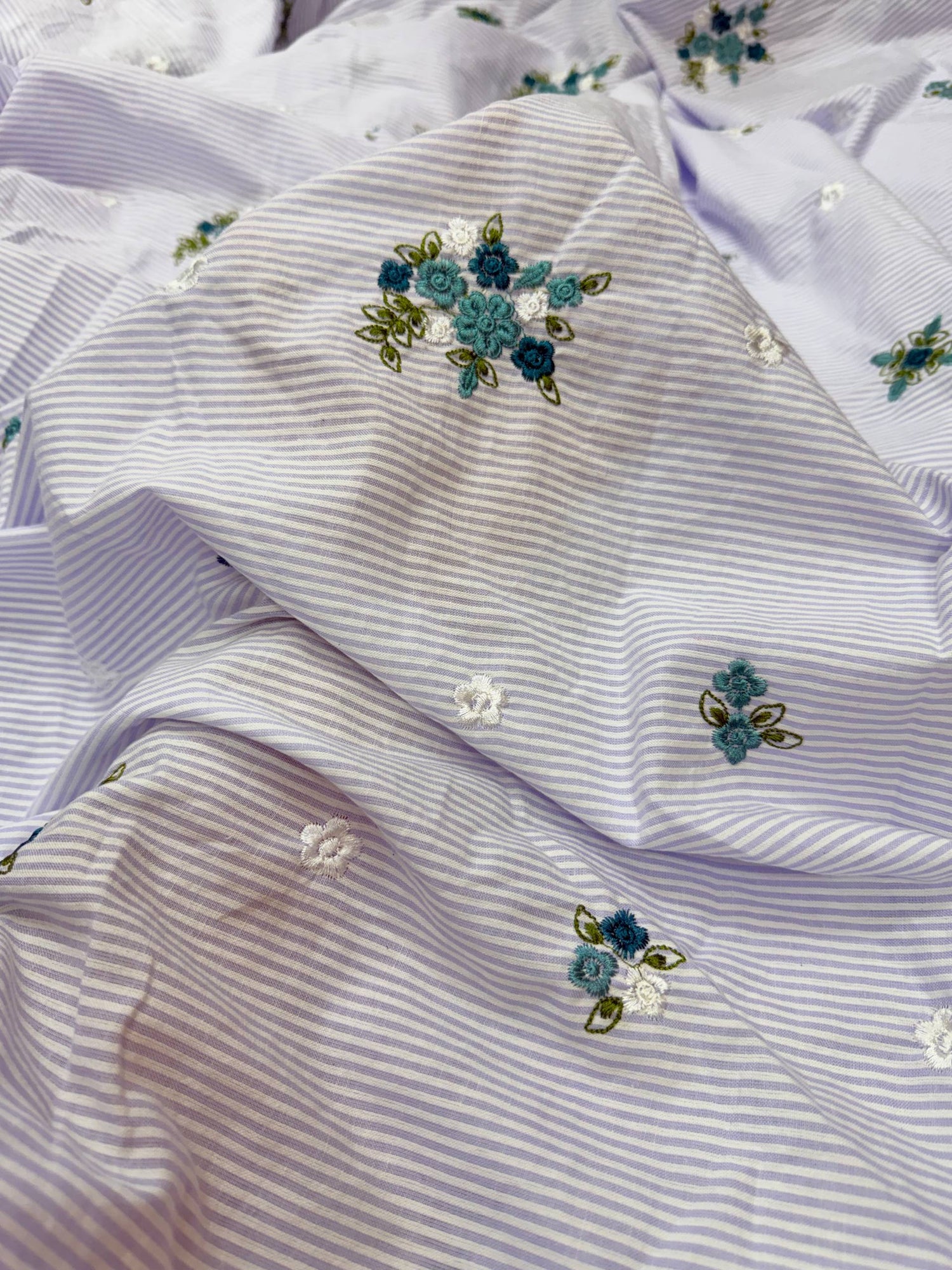 Most Premium Pure Cotton Hakuba Chikankari Fabric (Big WIDTH!!)