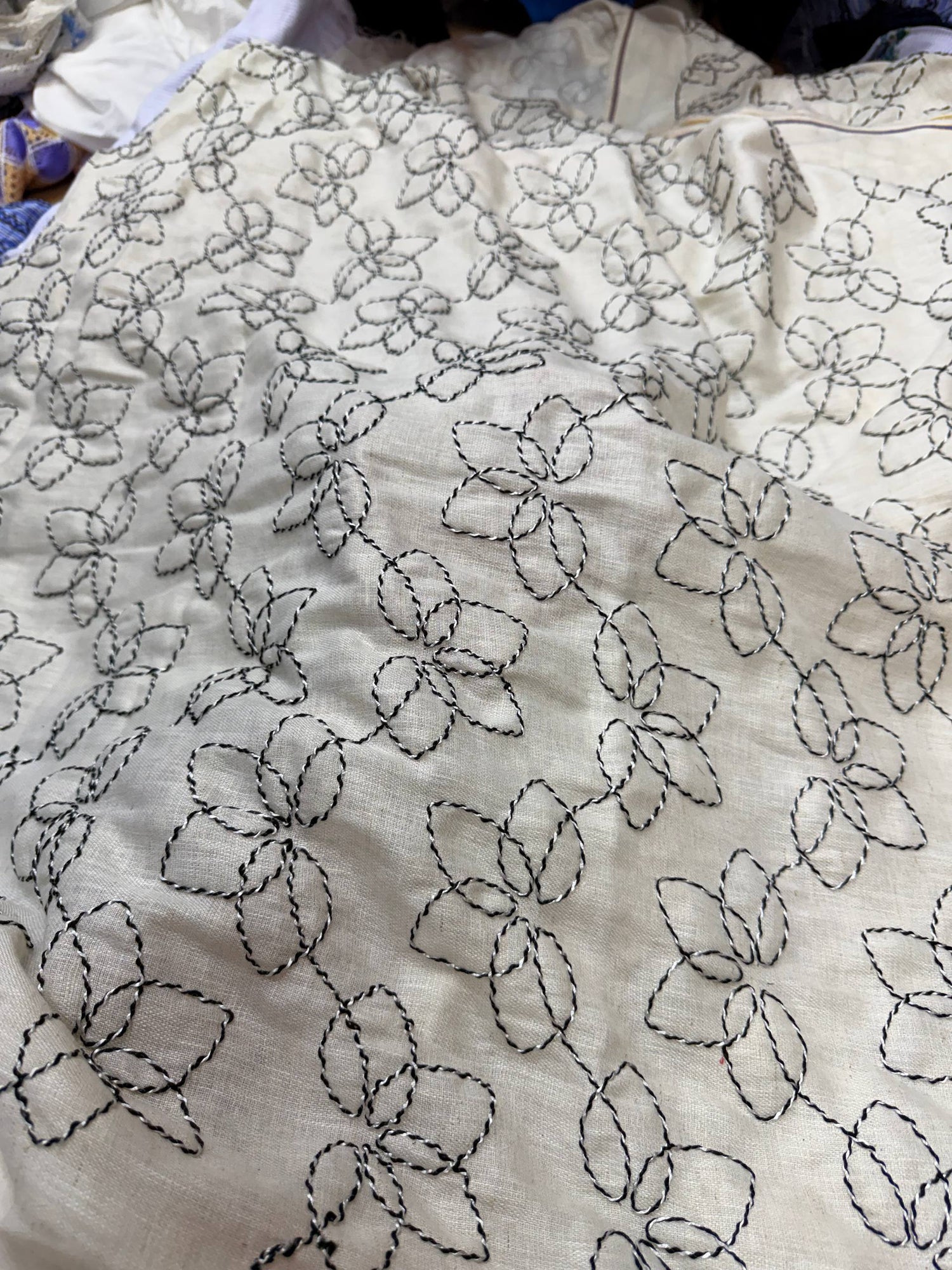 Most Premium Pure Cotton Hakuba Chikankari Fabric (Big WIDTH!!)