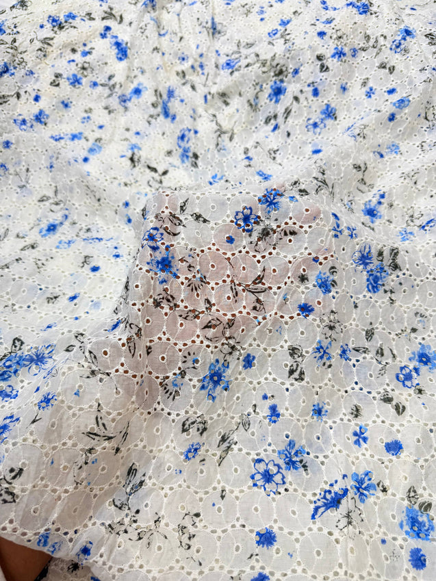 Most Premium Pure Cotton Hakuba Chikankari Fabric (Big WIDTH!!)