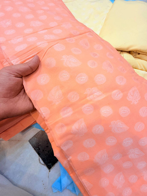 Most Premium Pure Self Weaving Cotton Fabric