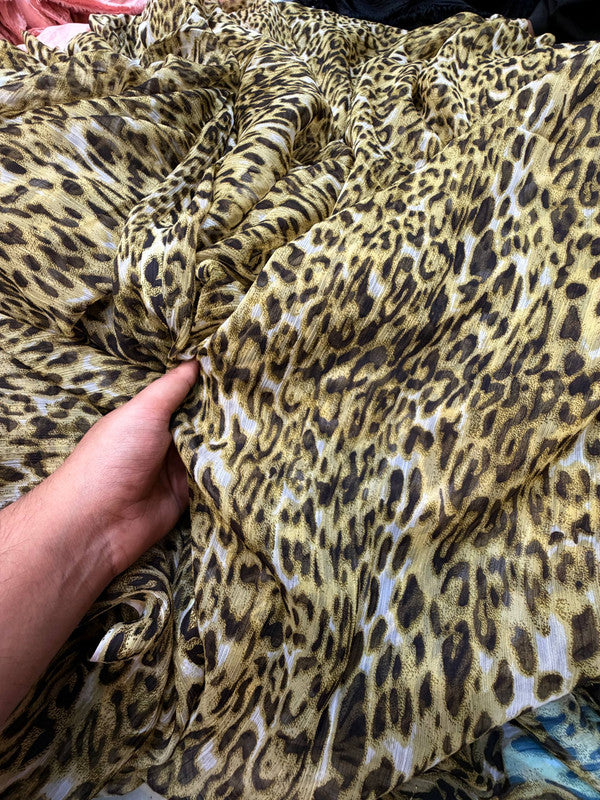Most Premium Pure Natural Chinon Chiffon PRINTED FABRIC