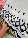 Premium Fine GPO LACEWORK Hakuba Chikan Work On Pure Cotton FABRIC (Big WIDTH!!)