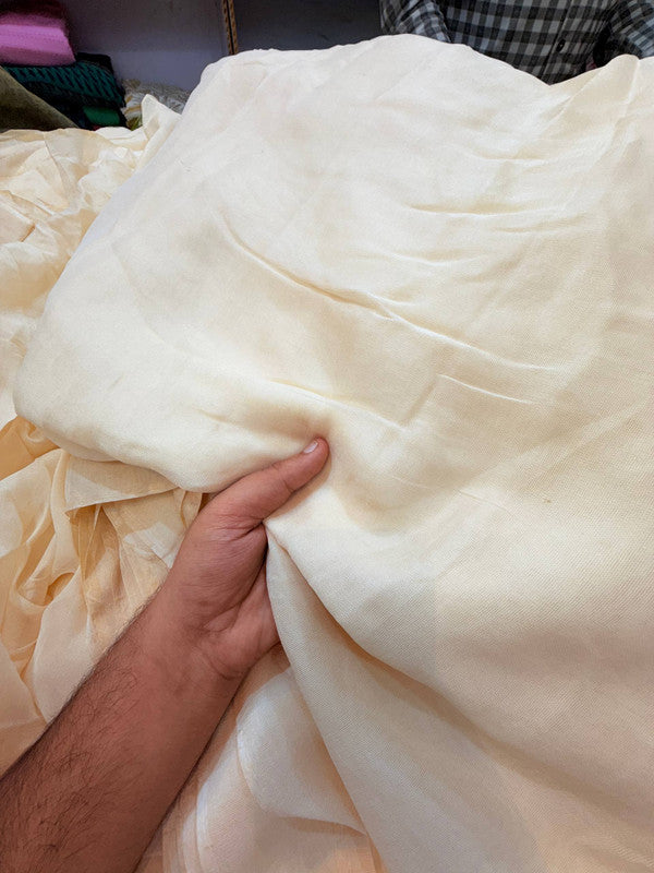 Most Premium Pure Georgette Silk Zari FABRIC (Big WIDTH!!) (Dyeable Also)