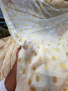Most Premium Pure Georgette Silk Zari FABRIC (Big WIDTH!!) (Dyeable Also)