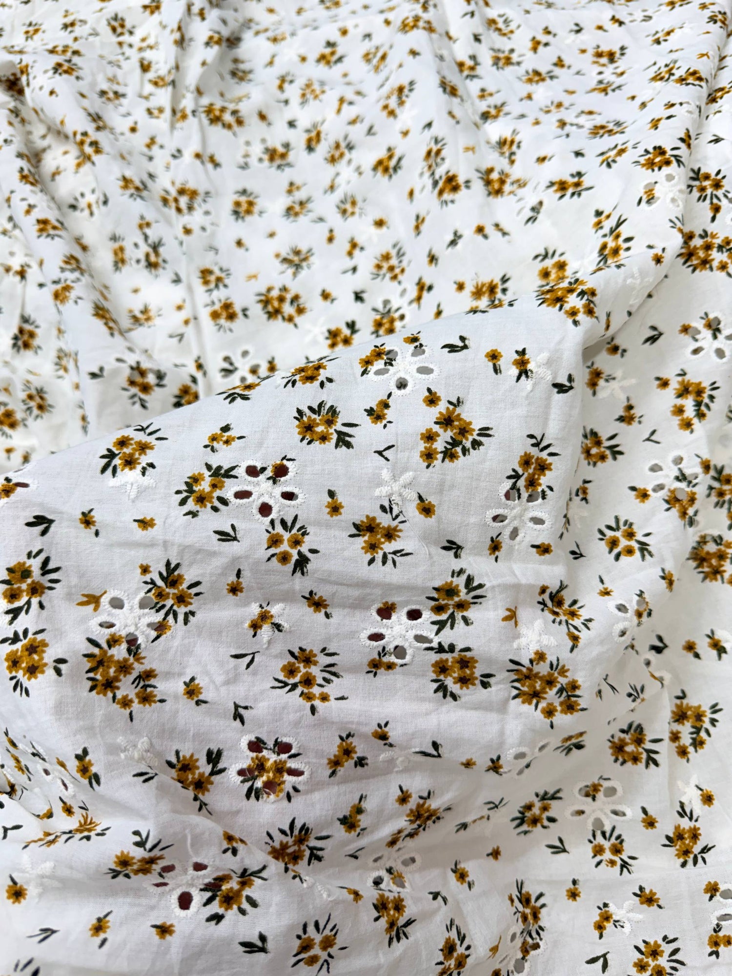 Most Premium Pure Cotton Hakuba Chikankari Printed Fabric (Big WIDTH!!)