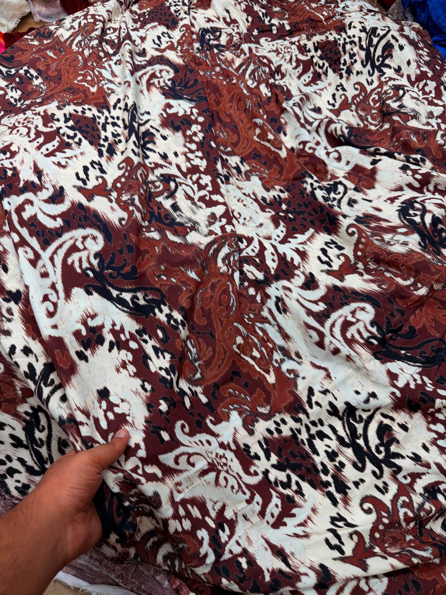 Most Premium BRANDED Pure LINEN Cotton PRINTED FABRIC (Big WIDTH!!)