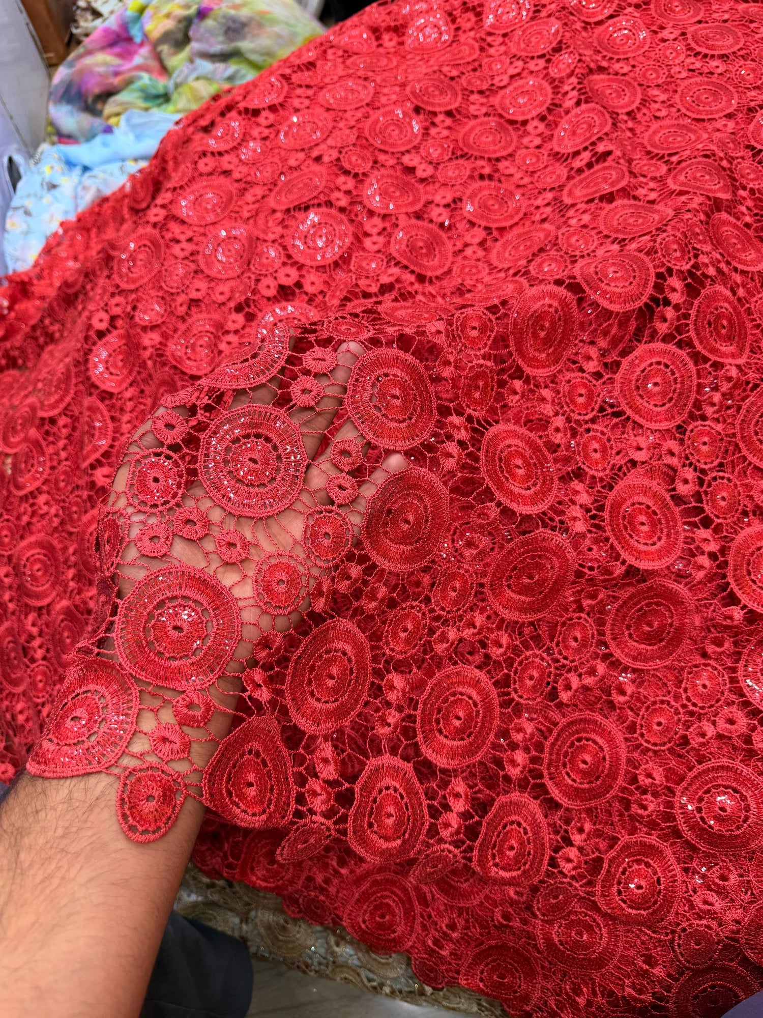 Most Premium Pure Imported Crosia Sequin FABRIC (Big WIDTH!!)