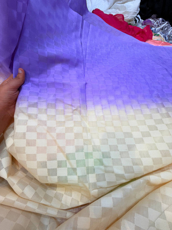 Most Premium Double Shade Cotton Self Weaving FABRIC