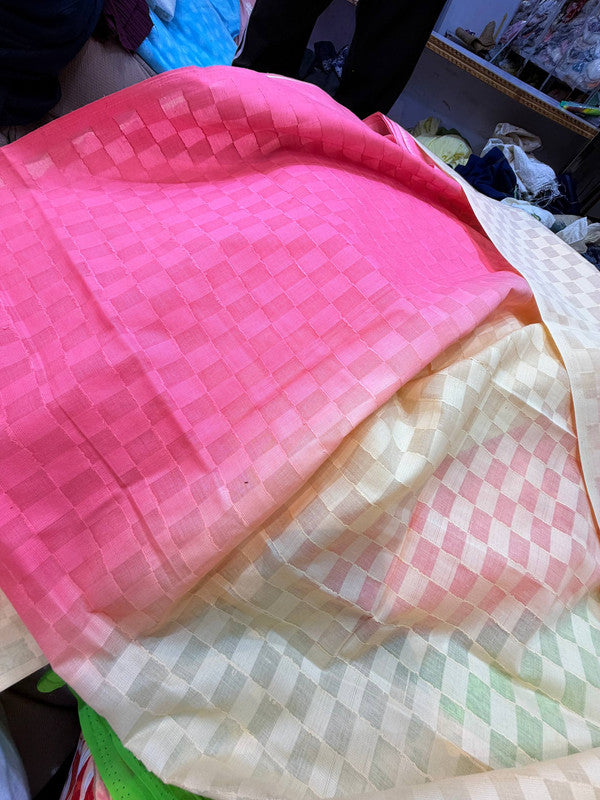 Most Premium Double Shade Cotton Self Weaving FABRIC