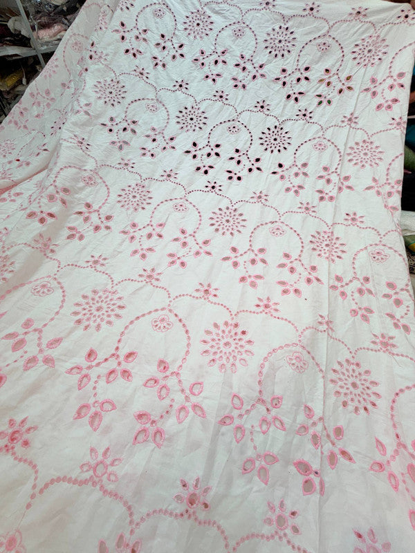 Most Premium Pure Cotton Hakuba Chikankari Fabric (Big Width)