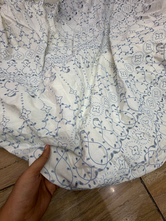 Most Premium Pure Cotton Hakuba Chikankari Fabric (Big WIDTH!!)
