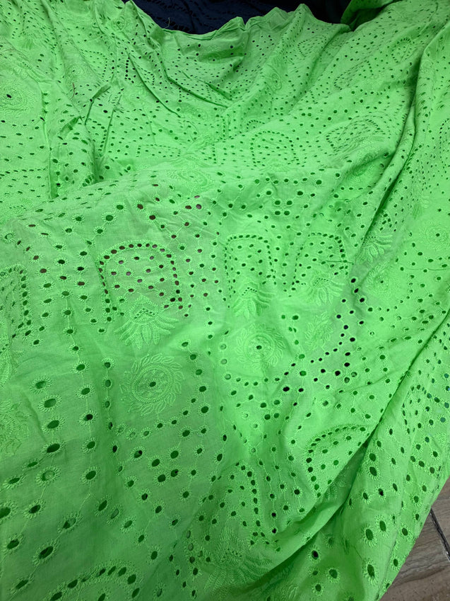 Most Premium Pure Cotton Hakuba Chikankari Fabric (Big WIDTH!!)