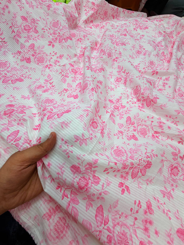 Most Premium Pure Mul Cotton Dobby  FABRIC PRINTED (Big WIDTH!!)