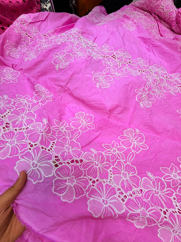 Most Premium Pure Cotton Hakuba Chikankari Fabric (Big WIDTH!!)