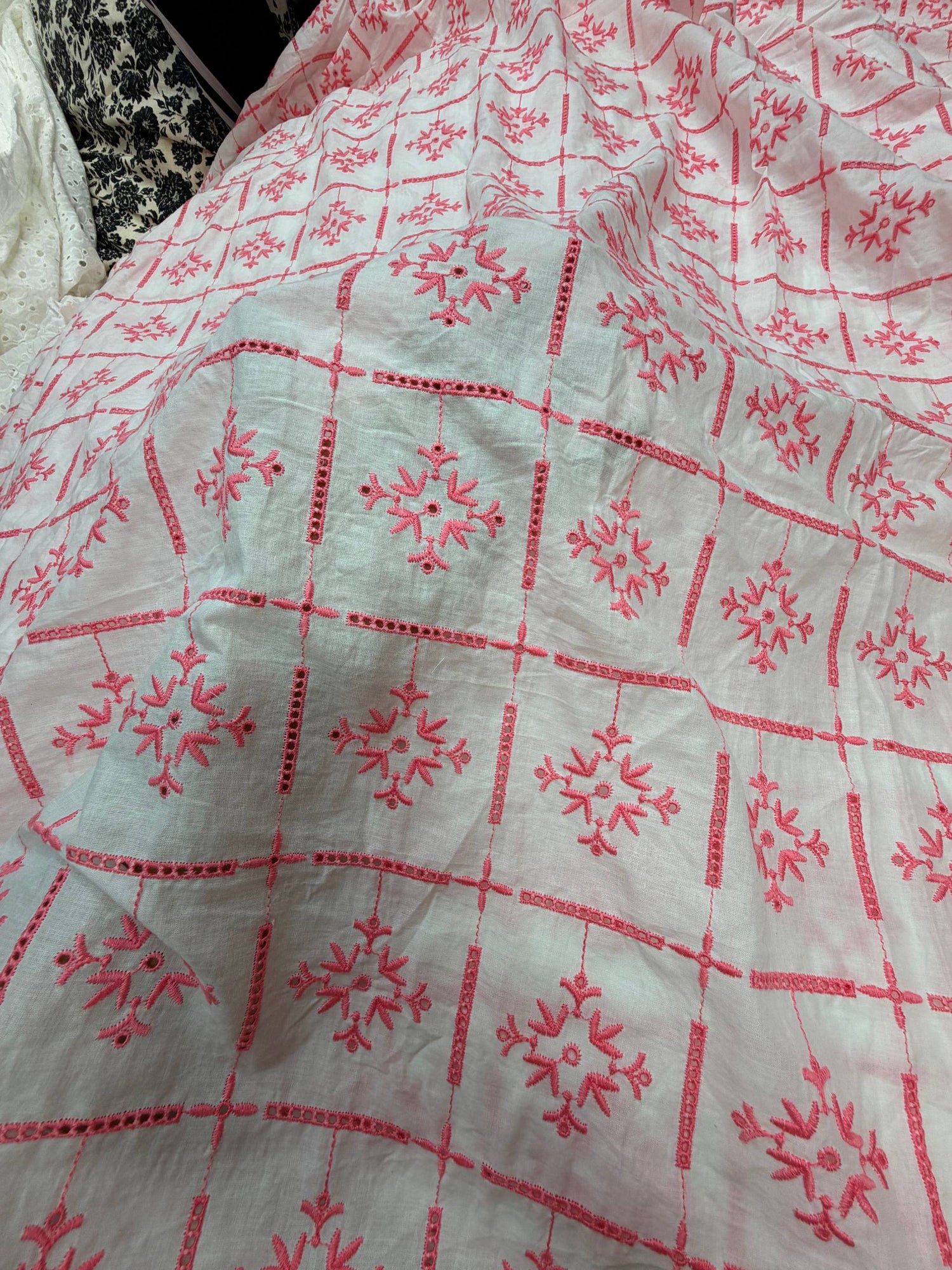 Most Premium Pure Cotton Hakuba Chikankari Fabric (Big WIDTH!!)