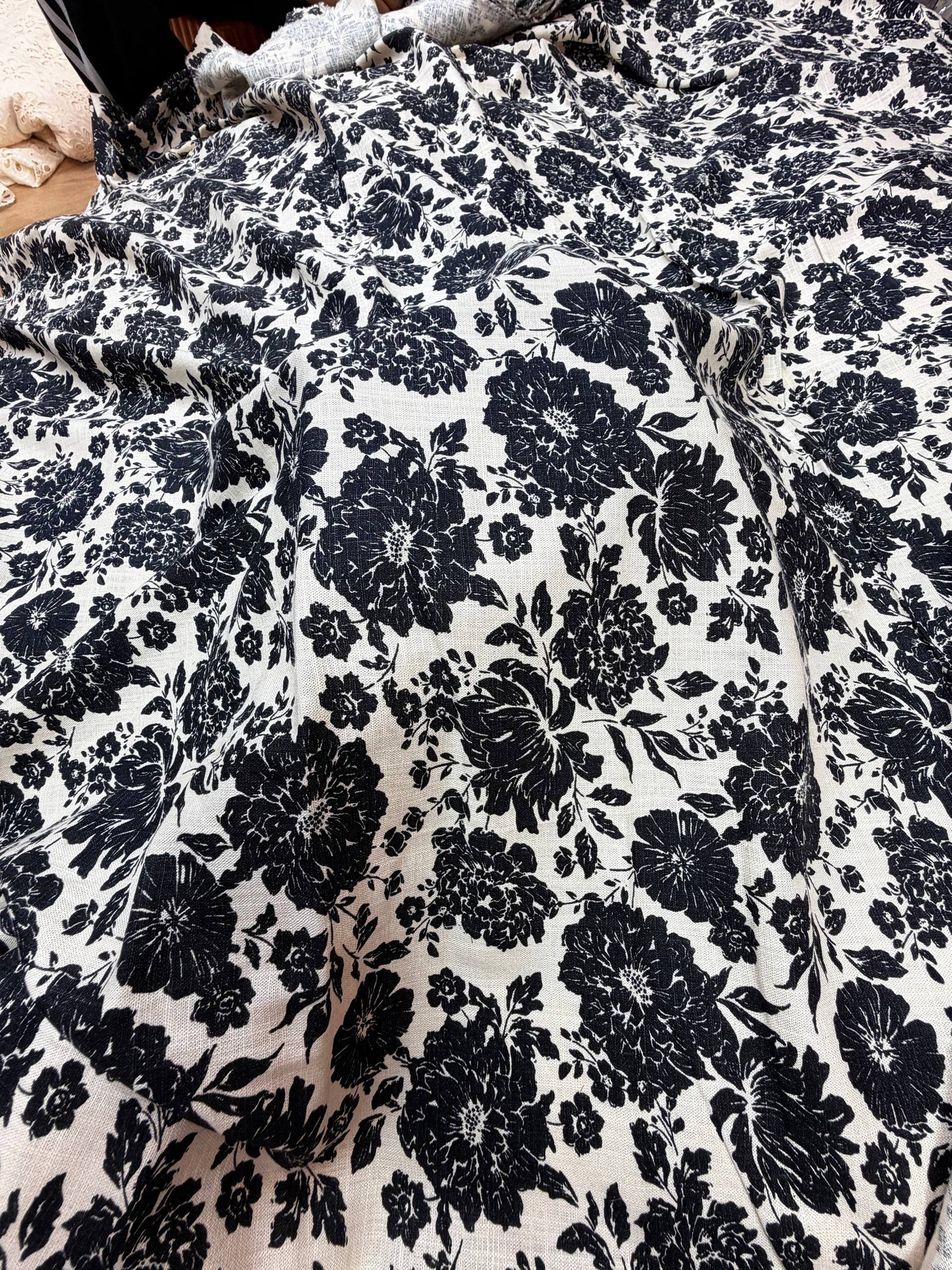Most Premium BRANDED Pure LINEN Cotton PRINTED FABRIC (Big WIDTH!!)
