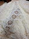 Most Premium Pure Cotton Hakuba Chikankari Fabric (Big WIDTH!!) (Dyeable Also)