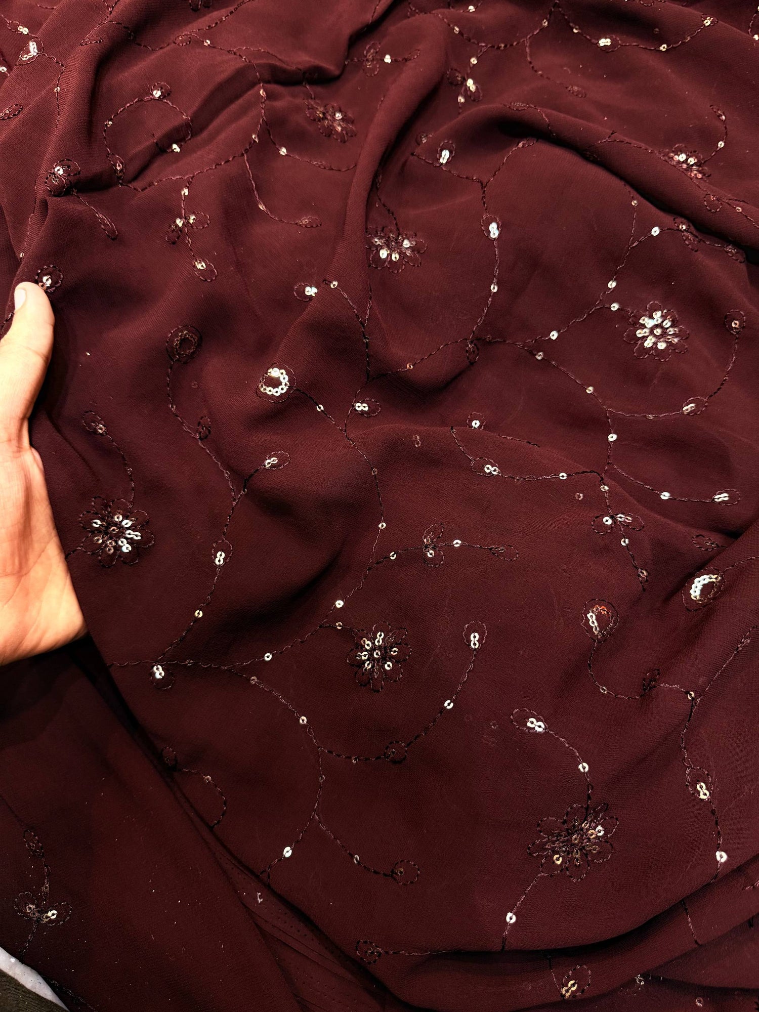 Most Premium Embroidery Pure Georgette FABRIC