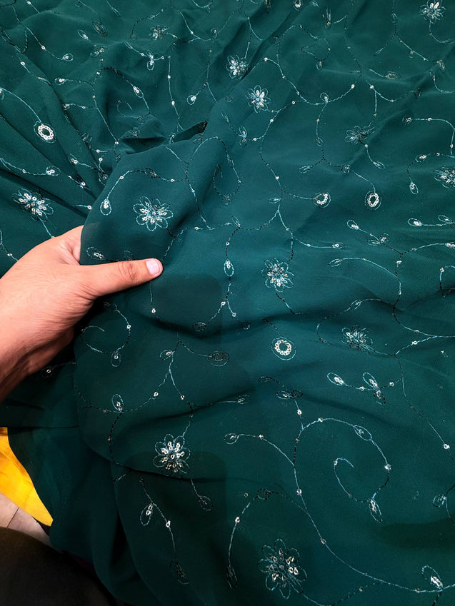 Most Premium Embroidery Pure Georgette FABRIC