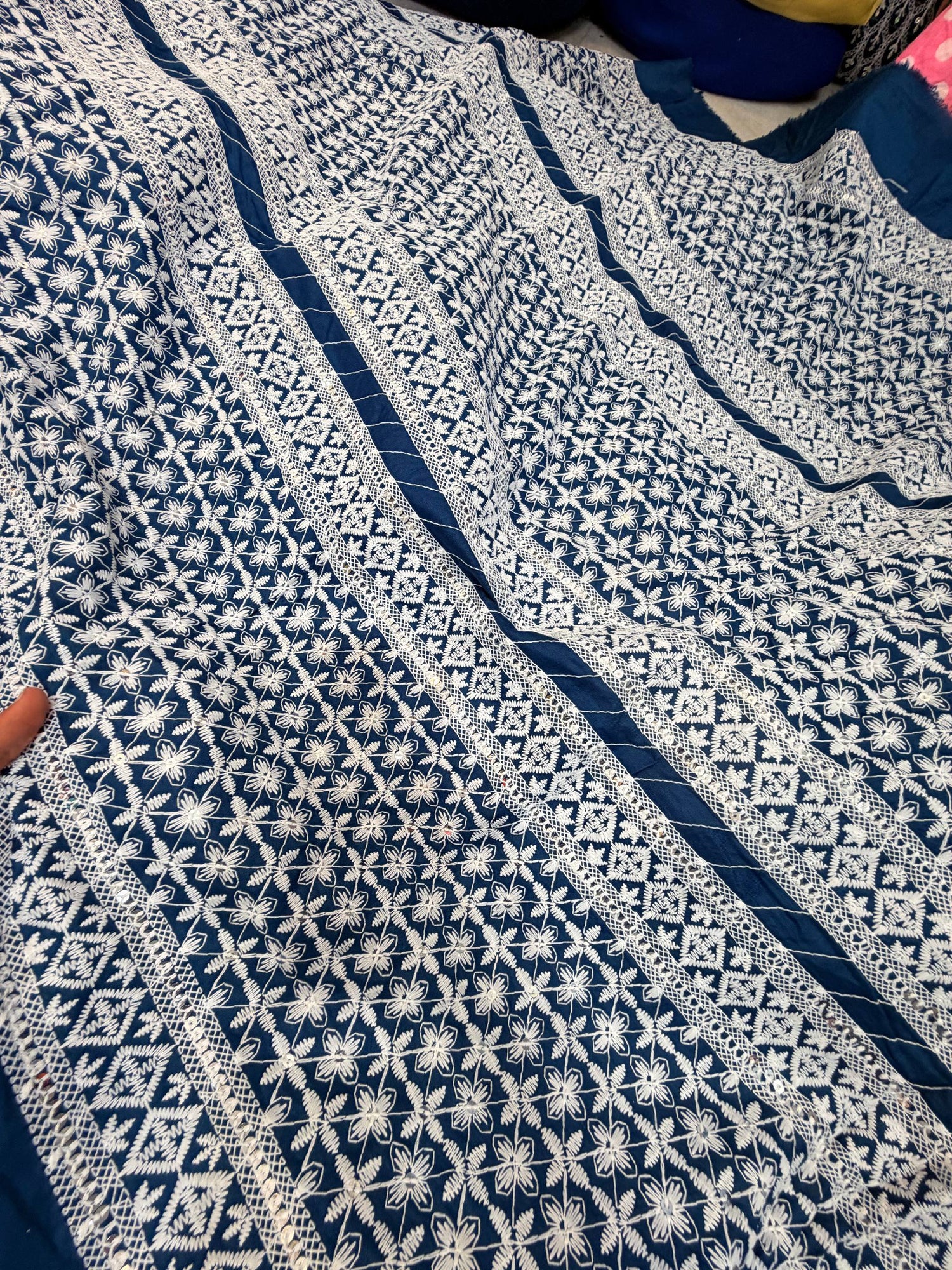 Most Premium Lucknowi Chikankari Work On Cotton FABRIC