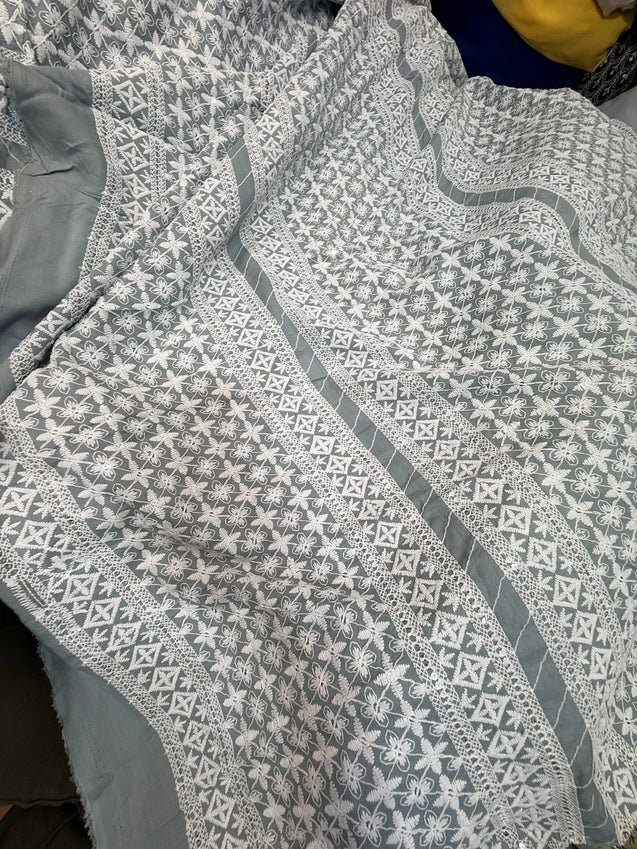 Most Premium Lucknowi Chikankari Work On Cotton FABRIC