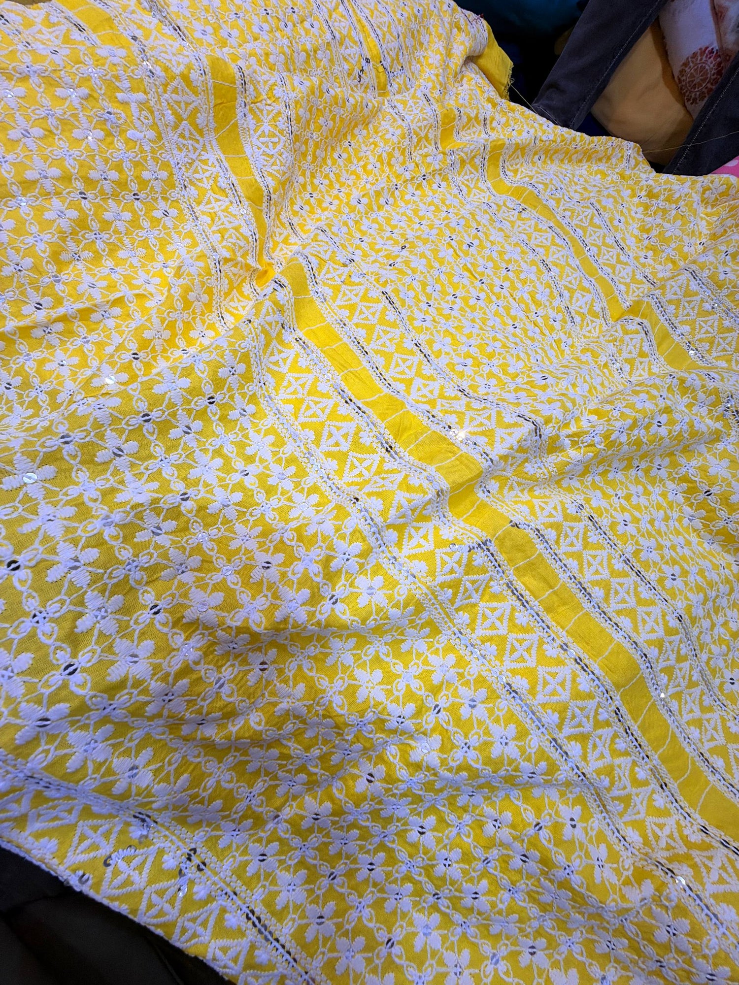 Most Premium Lucknowi Chikankari Work On Cotton FABRIC