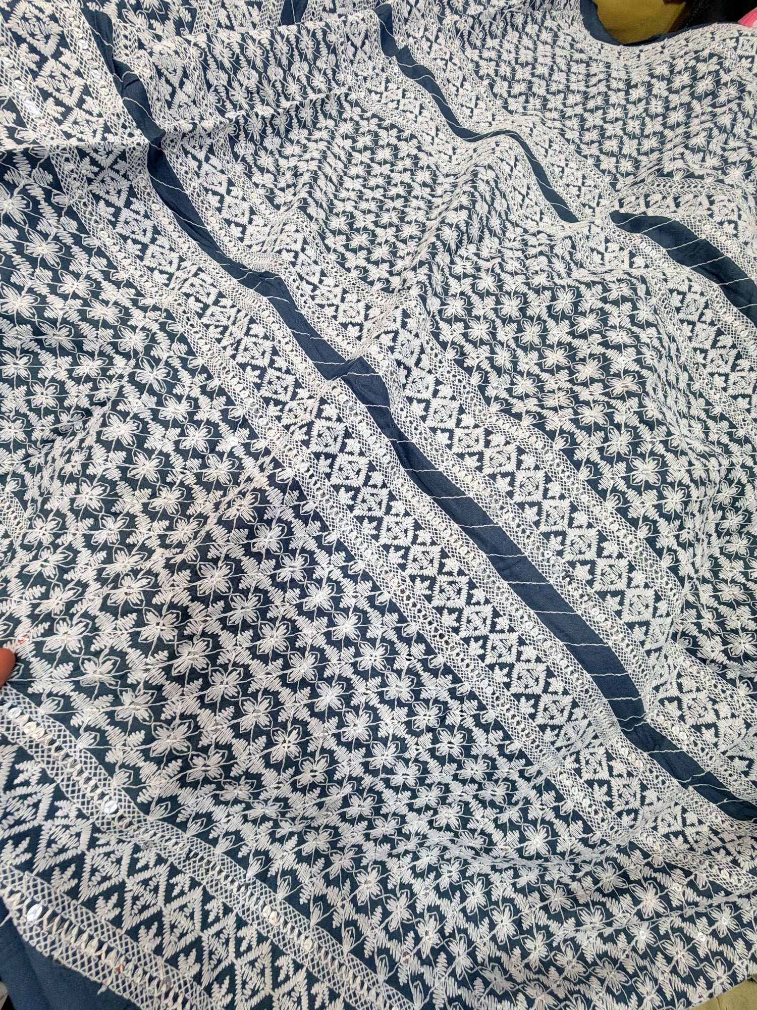 Most Premium Lucknowi Chikankari Work On Cotton FABRIC