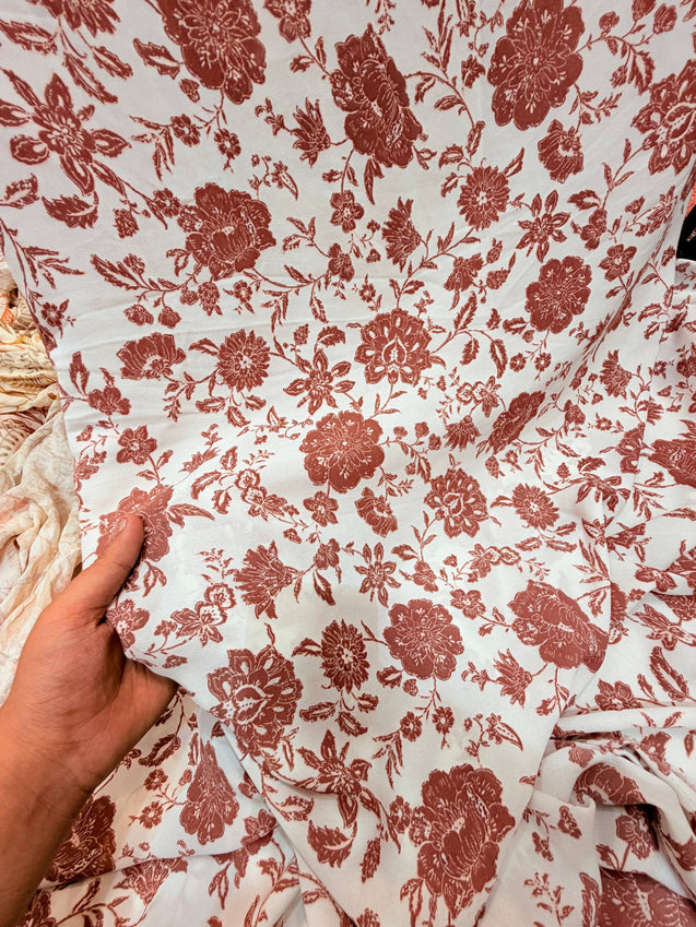 Most Premium Pure Crepe PRINTED FABRIC (Big WIDTH!!)