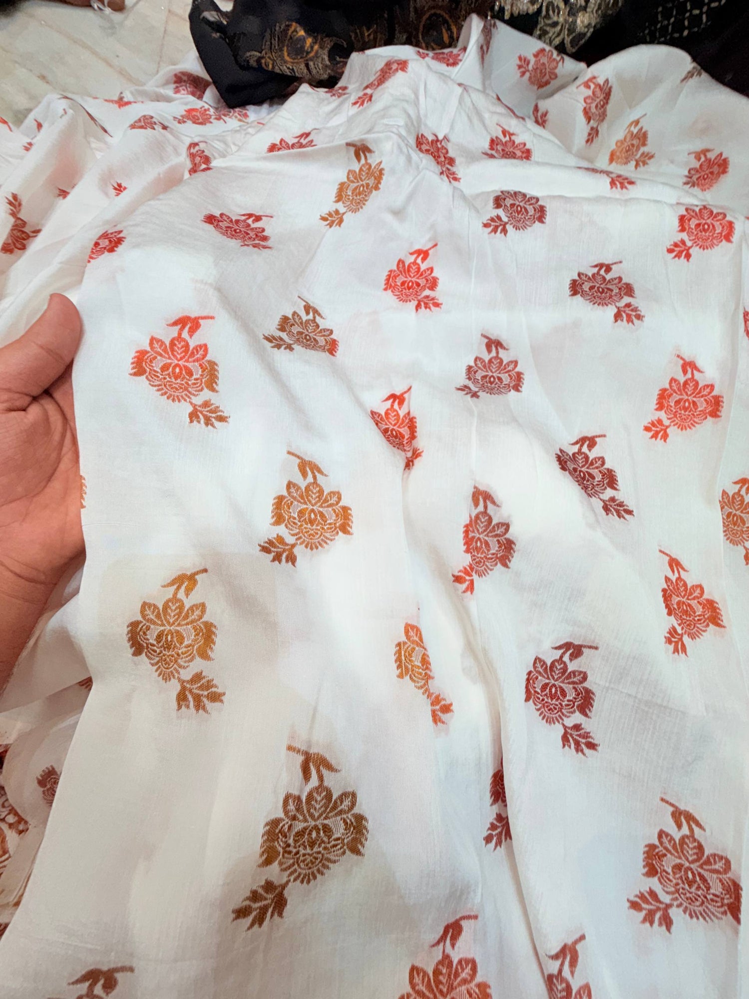 Most Premium Pure Pashmina Meena Weaving FABRIC (Dyeable Also)