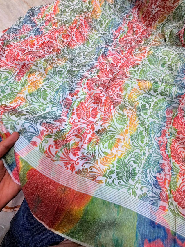 Most Premium Pure Pashmina Meena Weaving FABRIC (Dyeable Also)