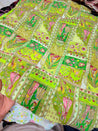 Most Premium RAJA RANI Design On Natural Crepe FABRIC