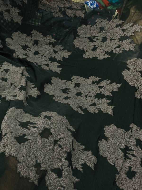 Most Premium Fine Jacquard Weaving On Pure Georgette FABRIC (Big WIDTH!!)