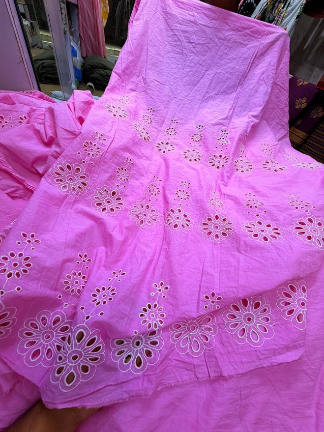 Most Premium Pure Cotton Hakuba Chikankari Fabric (Big WIDTH!!)
