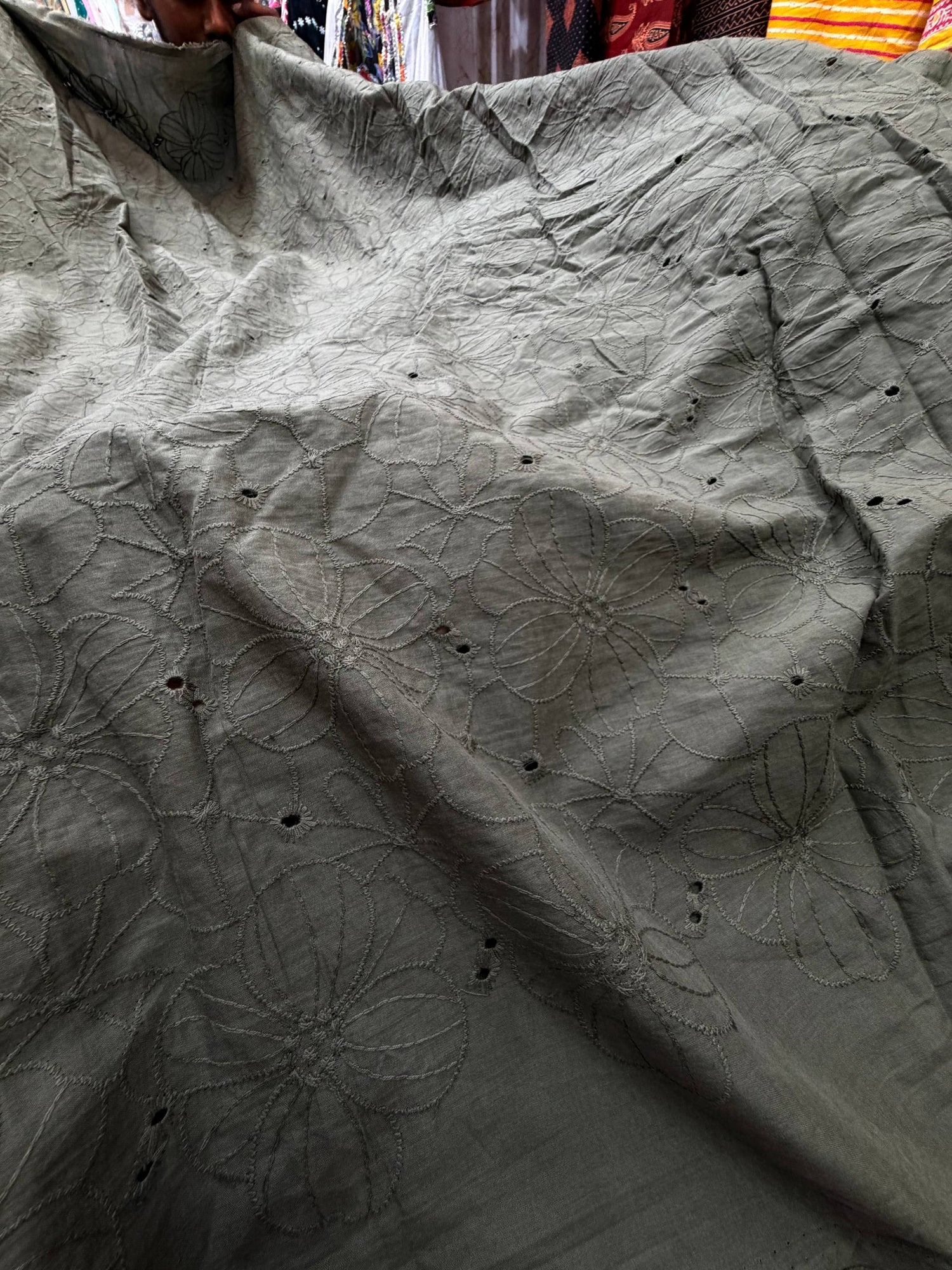 Most Premium Pure Cotton Hakuba Chikankari Fabric (Big WIDTH!!)