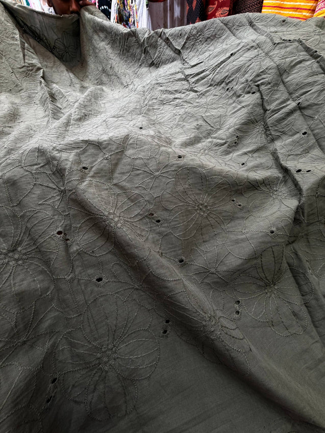 Most Premium Pure Cotton Hakuba Chikankari Fabric (Big WIDTH!!)
