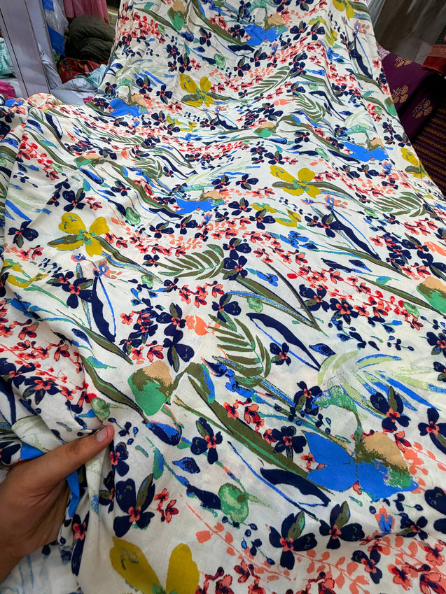 Most Premium BRANDED Pure Muslin Cotton PRINTED FABRIC (Big WIDTH!!)