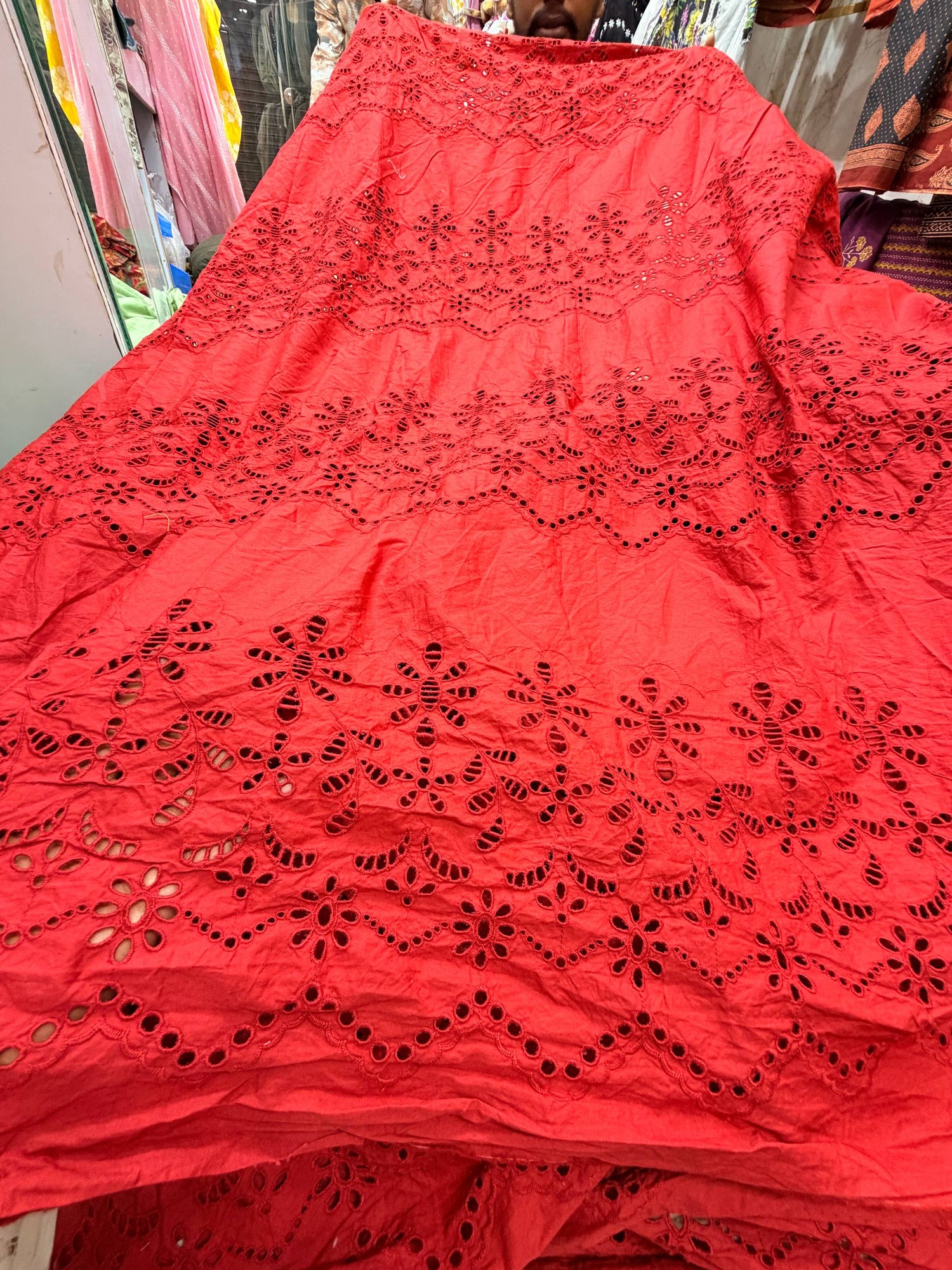 Most Premium Pure Cotton Hakuba Chikankari Fabric (Big WIDTH!!)