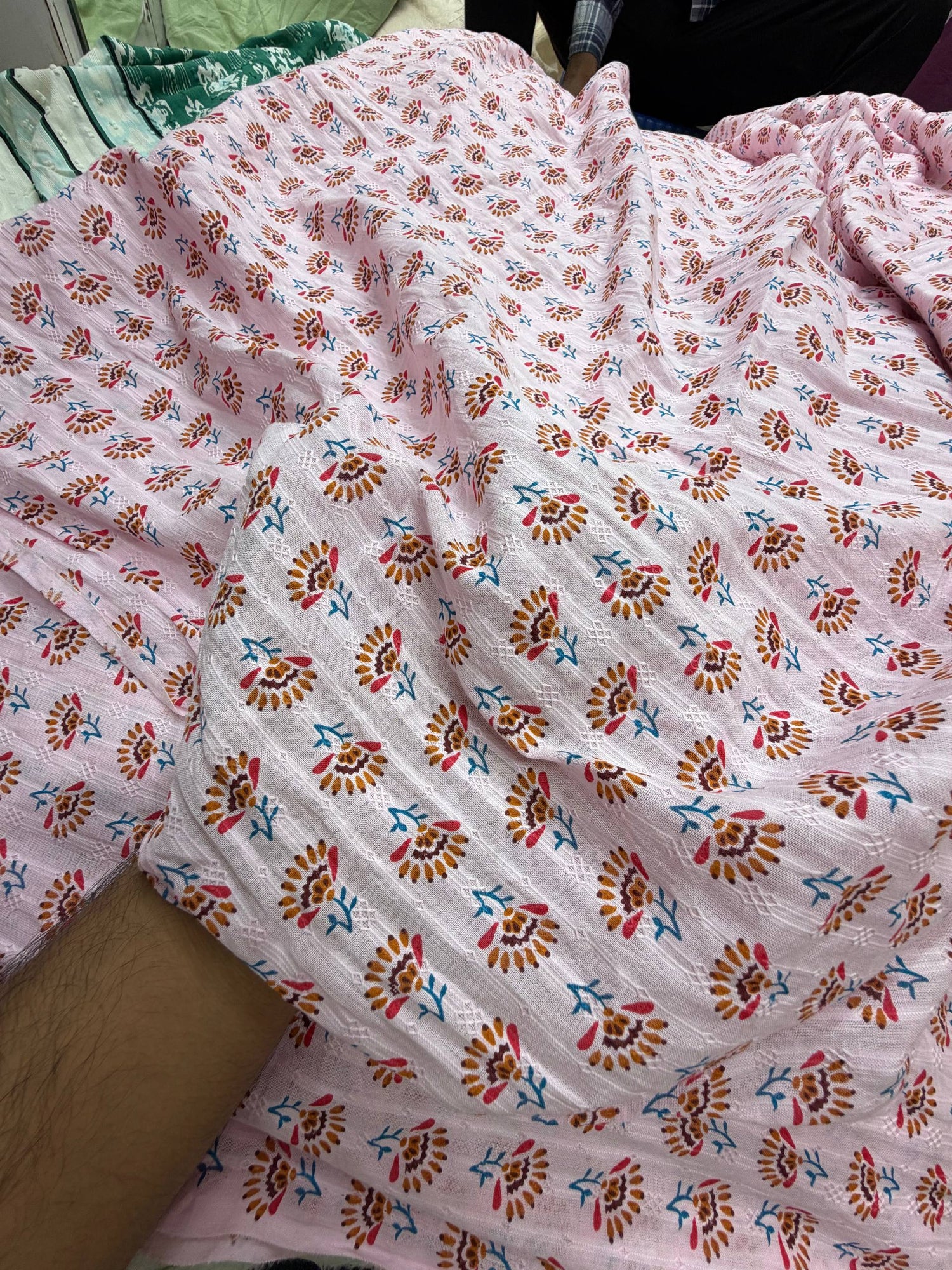 Most Premium Pure Mul Cotton Dobby  FABRIC PRINTED (Big WIDTH!!)