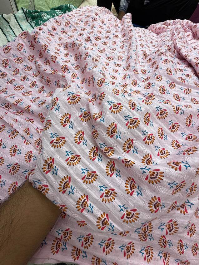 Most Premium Pure Mul Cotton Dobby  FABRIC PRINTED (Big WIDTH!!)
