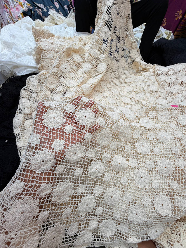 Most Premium Imported Crosia FABRIC (Big WIDTH!!) (Dyeable Also)