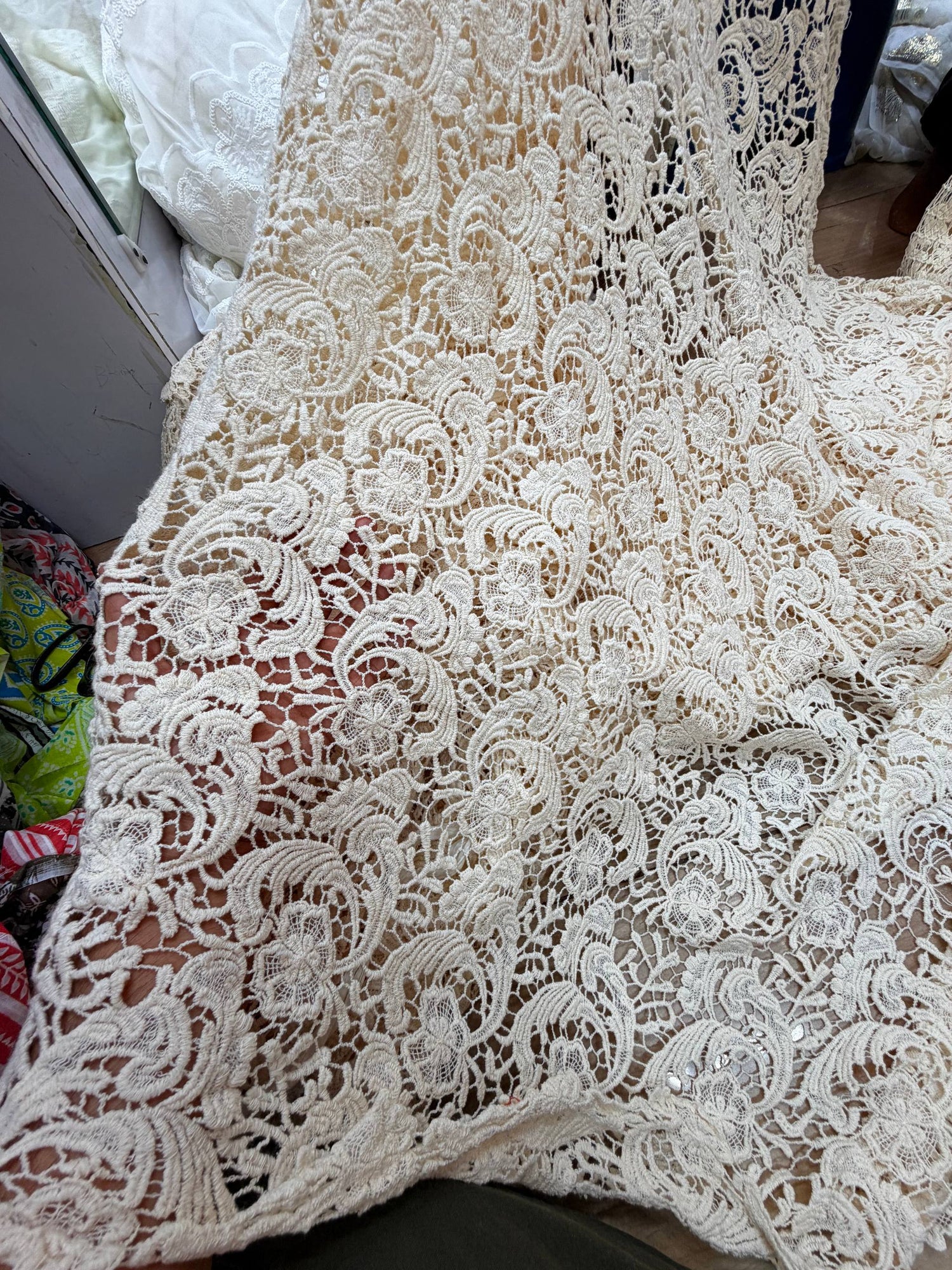 Most Premium Imported Crosia FABRIC (Big WIDTH!!) (Dyeable Also)