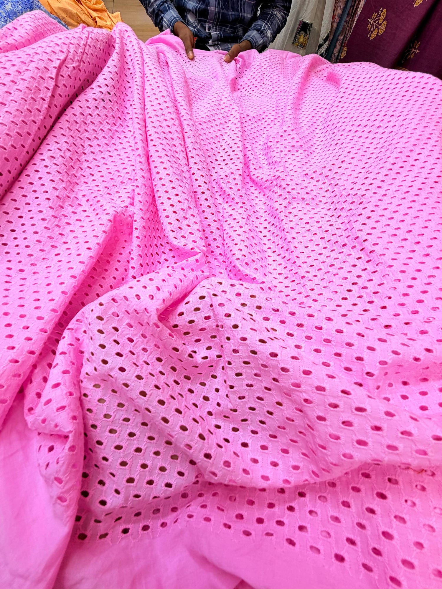 Most Premium Pure Cotton Hakuba Chikankari Fabric (Big WIDTH!!)