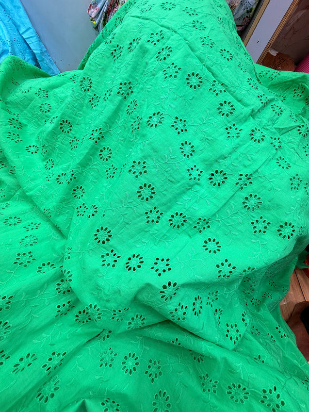 Most Premium Pure Cotton Hakuba Chikankari Fabric (Big WIDTH!!)