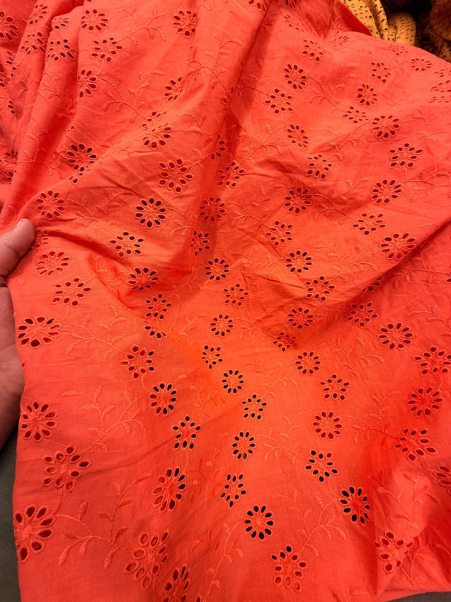 Most Premium Pure Cotton Hakuba Chikankari Fabric (Big WIDTH!!)