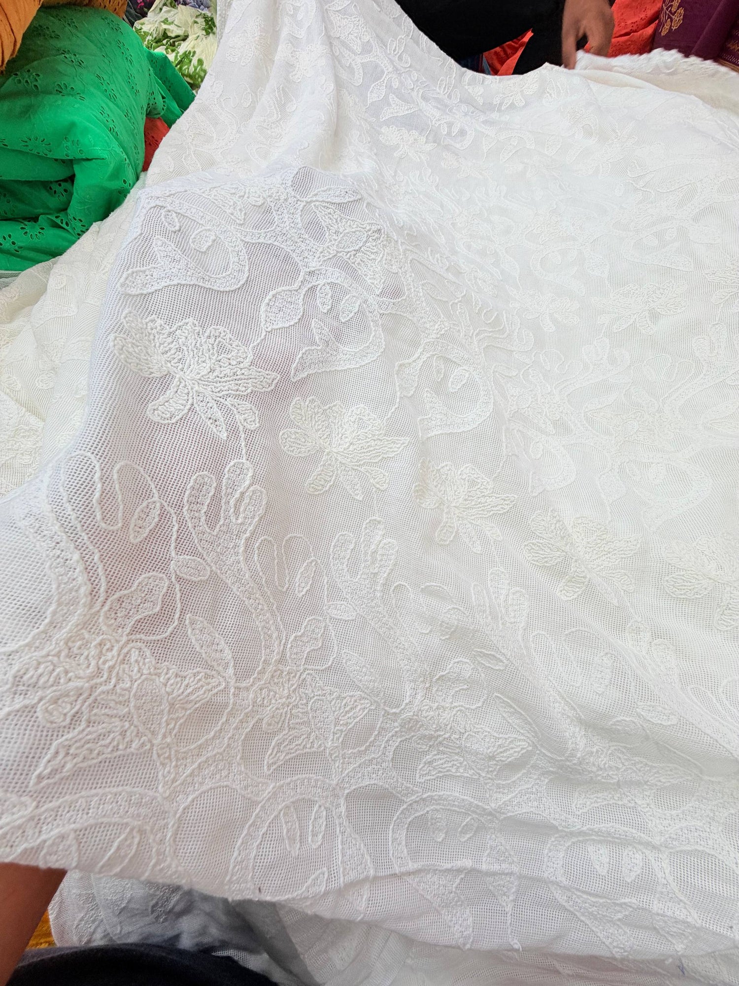 Most Premium Imported Crosia Net Dori WORK FABRIC (Big WIDTH!!)